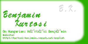 benjamin kurtosi business card